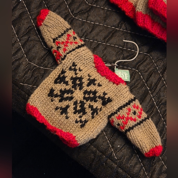EUC VTG Set Of 5 Midwest Miniature Christmas Holiday Sweater Ornaments